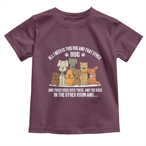 Funny Dog Lover Toddler T Shirt Fur Mama Dad Dog Rescue TS10 Maroon Print Your Wear