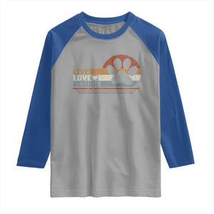 Vintage Adopt A Shelter Pet Raglan Shirt Live Love Rescue Cat Dog Adoption Animal Rescue TS10 Sport Gray Royal Print Your Wear