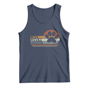 Vintage Adopt A Shelter Pet Tank Top Live Love Rescue Cat Dog Adoption Animal Rescue TS10 Navy Print Your Wear