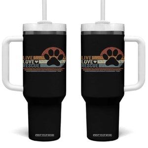 Vintage Adopt A Shelter Pet Tumbler With Handle Live Love Rescue Cat Dog Adoption Animal Rescue TS10 One Size: 40 oz Black Print Your Wear