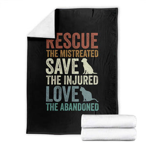 Adopt A Shelter Pet Throw Blanket Rescue Save Love Cat Dog Adoption Animal Rescue TS10 Black Print Your Wear