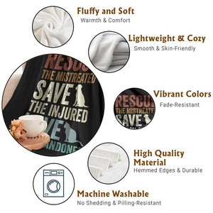 Adopt A Shelter Pet Throw Blanket Rescue Save Love Cat Dog Adoption Animal Rescue TS10 Print Your Wear