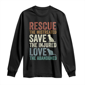 Adopt A Shelter Pet Long Sleeve Shirt Rescue Save Love Cat Dog Adoption Animal Rescue TS10 Black Print Your Wear