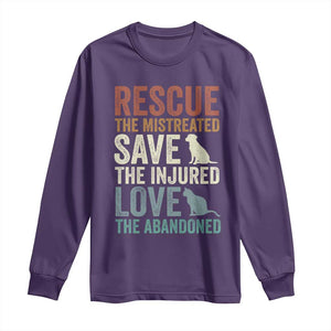 Adopt A Shelter Pet Long Sleeve Shirt Rescue Save Love Cat Dog Adoption Animal Rescue TS10 Purple Print Your Wear