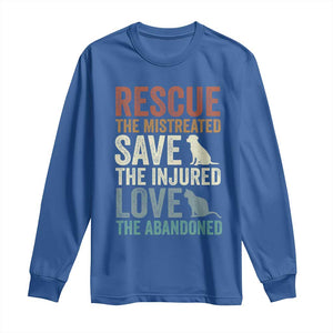 Adopt A Shelter Pet Long Sleeve Shirt Rescue Save Love Cat Dog Adoption Animal Rescue TS10 Royal Blue Print Your Wear