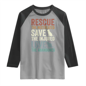 Adopt A Shelter Pet Raglan Shirt Rescue Save Love Cat Dog Adoption Animal Rescue TS10 Sport Gray Black Print Your Wear