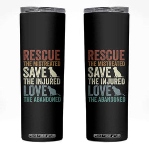 Adopt A Shelter Pet Skinny Tumbler Rescue Save Love Cat Dog Adoption Animal Rescue TS10 Black Print Your Wear