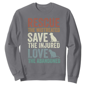 Adopt A Shelter Pet Sweatshirt Rescue Save Love Cat Dog Adoption Animal Rescue TS10 Charcoal Print Your Wear
