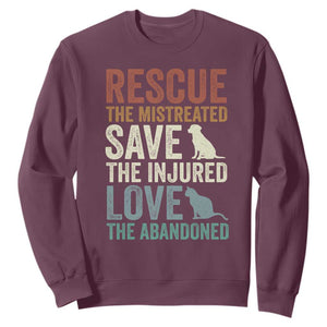 Adopt A Shelter Pet Sweatshirt Rescue Save Love Cat Dog Adoption Animal Rescue TS10 Maroon Print Your Wear