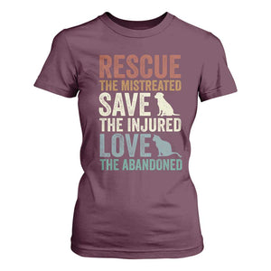 Adopt A Shelter Pet T Shirt For Women Rescue Save Love Cat Dog Adoption Animal Rescue TS10 Maroon Print Your Wear