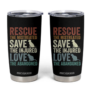 Adopt A Shelter Pet Tumbler Cup Rescue Save Love Cat Dog Adoption Animal Rescue TS10 Black Print Your Wear