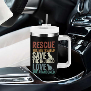 Adopt A Shelter Pet Tumbler With Handle Rescue Save Love Cat Dog Adoption Animal Rescue TS10 Print Your Wear