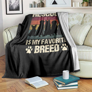 Rescued Is My Favorite Breed Throw Blanket Adopt A Shelter Pet Cat Dog Adoption Animal Rescue TS10 Print Your Wear