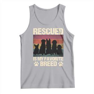 Rescued Is My Favorite Breed Tank Top Adopt A Shelter Pet Cat Dog Adoption Animal Rescue TS10 Athletic Heather Print Your Wear