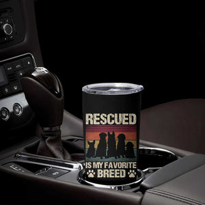 Rescued Is My Favorite Breed Tumbler Cup Adopt A Shelter Pet Cat Dog Adoption Animal Rescue TS10 Print Your Wear