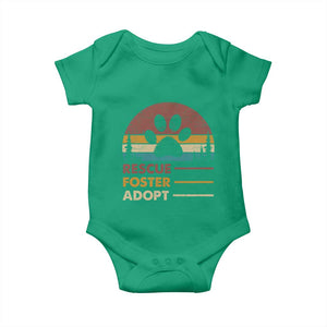 Rescue Dog Baby Onesie Retro Adopt Rescue Foster Animal Shelter Volunteer TS10 Irish Green Print Your Wear