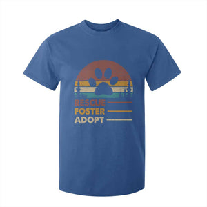 Rescue Dog T Shirt For Kid Retro Adopt Rescue Foster Animal Shelter Volunteer TS10 Royal Blue Print Your Wear