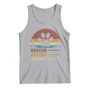 Rescue Dog Tank Top Retro Adopt Rescue Foster Animal Shelter Volunteer TS10 Athletic Heather Print Your Wear