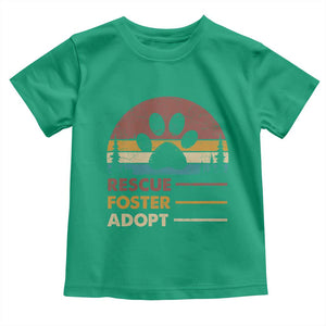 Rescue Dog Toddler T Shirt Retro Adopt Rescue Foster Animal Shelter Volunteer TS10 Irish Green Print Your Wear
