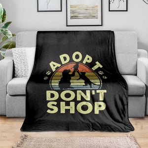 Adopt Dont Shop Throw Blanket Vintage Retro Cat Dog Rescue Animal Lovers Shelter Volunteer TS10 Print Your Wear
