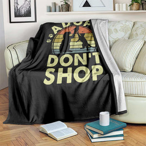 Adopt Dont Shop Throw Blanket Vintage Retro Cat Dog Rescue Animal Lovers Shelter Volunteer TS10 Print Your Wear