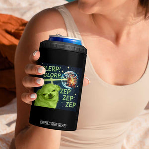 Funny Alien Dog Meme 4 in 1 Can Cooler Tumbler Glorp Zep Sci-Fi Humor Chihuahua TS10 Print Your Wear