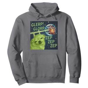 Funny Alien Dog Meme Hoodie Glorp Zep Sci-Fi Humor Chihuahua TS10 Charcoal Print Your Wear