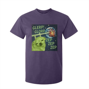 Funny Alien Dog Meme T Shirt For Kid Glorp Zep Sci-Fi Humor Chihuahua TS10 Purple Print Your Wear