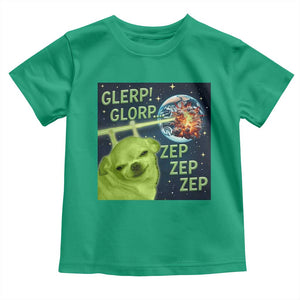 Funny Alien Dog Meme Toddler T Shirt Glorp Zep Sci-Fi Humor Chihuahua TS10 Irish Green Print Your Wear