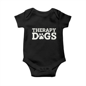 Therapy Dog Baby Onesie Classic Retro Varsity Vintage Pet Partners TS10 Black Print Your Wear