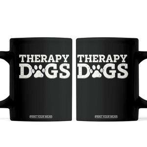 Therapy Dog Coffee Mug Classic Retro Varsity Vintage Pet Partners TS10 Black Print Your Wear