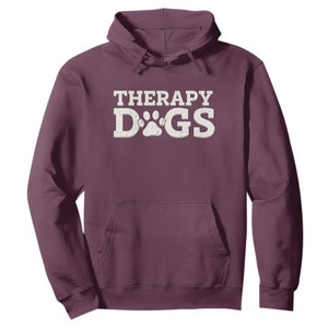 Therapy Dog Hoodie Classic Retro Varsity Vintage Pet Partners TS10 Maroon Print Your Wear