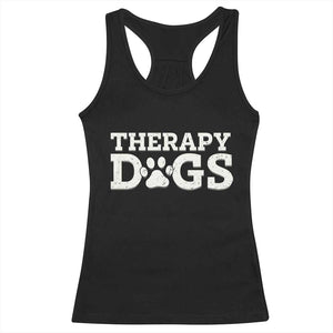 Therapy Dog Racerback Tank Top Classic Retro Varsity Vintage Pet Partners TS10 Black Print Your Wear