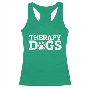 Therapy Dog Racerback Tank Top Classic Retro Varsity Vintage Pet Partners TS10 Irish Green Print Your Wear