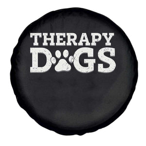 Therapy Dog Spare Tire Cover Classic Retro Varsity Vintage Pet Partners TS10 Print Your Wear