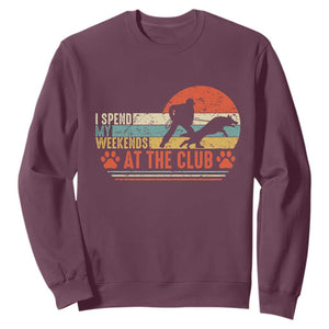 Funny IGP Bite Work Sweatshirt Schutzhund Dog Training TS10 Maroon Print Your Wear