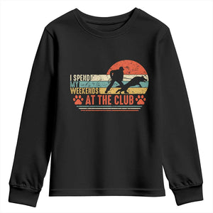 Funny IGP Bite Work Youth Sweatshirt Schutzhund Dog Training TS10 Black Print Your Wear