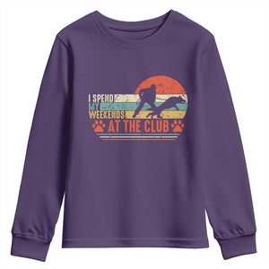 Funny IGP Bite Work Youth Sweatshirt Schutzhund Dog Training TS10 Purple Print Your Wear