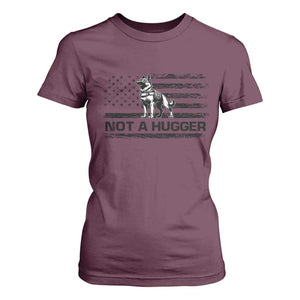 Belgian Malinois American Flag T Shirt For Women K9 Dog Lovers German Shepherd TS10 Maroon Print Your Wear