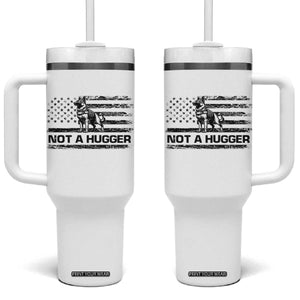 Belgian Malinois American Flag Tumbler With Handle K9 Dog Lovers German Shepherd TS10 One Size: 40 oz White Print Your Wear