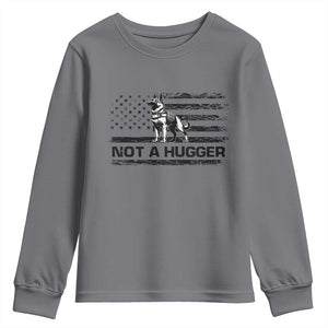 Belgian Malinois American Flag Youth Sweatshirt K9 Dog Lovers German Shepherd TS10 Charcoal Print Your Wear