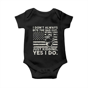 Funny K9 Baby Onesie Belgian Malinois American Flag Police Officer TS10 Black Print Your Wear