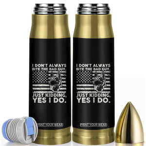 Funny K9 Bullet Tumbler Belgian Malinois American Flag Police Officer TS10 Black Print Your Wear