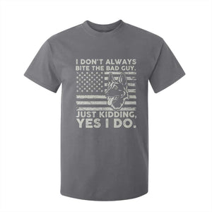 Funny K9 T Shirt For Kid Belgian Malinois American Flag Police Officer TS10 Charcoal Print Your Wear