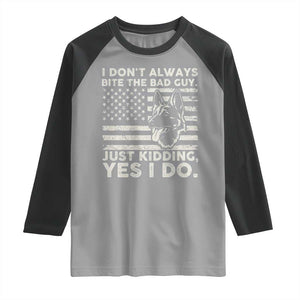 Funny K9 Raglan Shirt Belgian Malinois American Flag Police Officer TS10 Sport Gray Black Print Your Wear