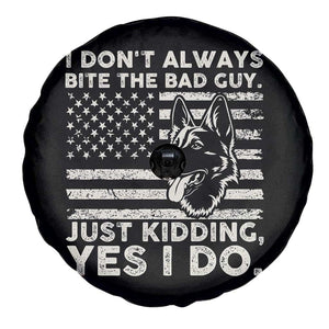 Funny K9 Spare Tire Cover Belgian Malinois American Flag Police Officer TS10 Print Your Wear