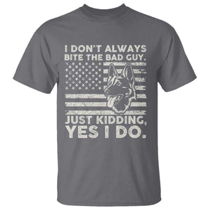Funny K9 T Shirt Belgian Malinois American Flag Police Officer TS10 Charcoal Print Your Wear