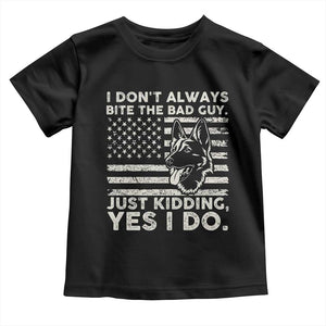 Funny K9 Toddler T Shirt Belgian Malinois American Flag Police Officer TS10 Black Print Your Wear