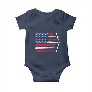 B2 Spirit Baby Onesie B-2 Stealth Bomber Aircraft American Flag Patriotic TS10 Navy Print Your Wear