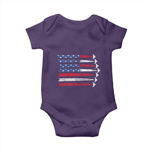 B2 Spirit Baby Onesie B-2 Stealth Bomber Aircraft American Flag Patriotic TS10 Purple Print Your Wear